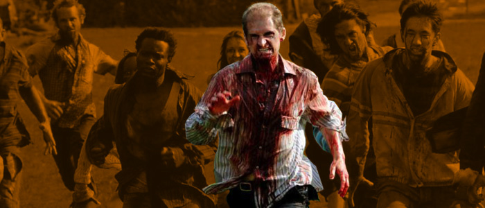 Zombies from "28 Days Later" and "World War Z"