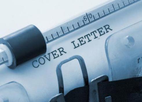 Cover Letter printed on typewriter